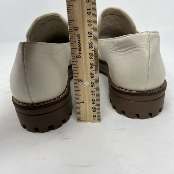 Dolce Vita Aubree NWOB Flat Lug Sole Loafer Size 7 Cream Summer - Picture 10 of 11